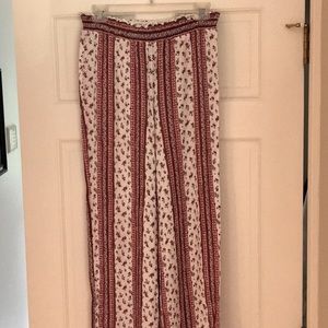 Forever 21 Floral Wide Leg Pants - Size M